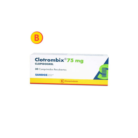 Clotrombix Comprimidos 75 mg x 30 (Clopidogrel)
