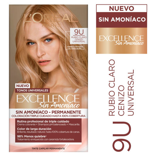 Excellence Sin Amoniaco N 9 Rubio Claro Cenizo (Coloracion)