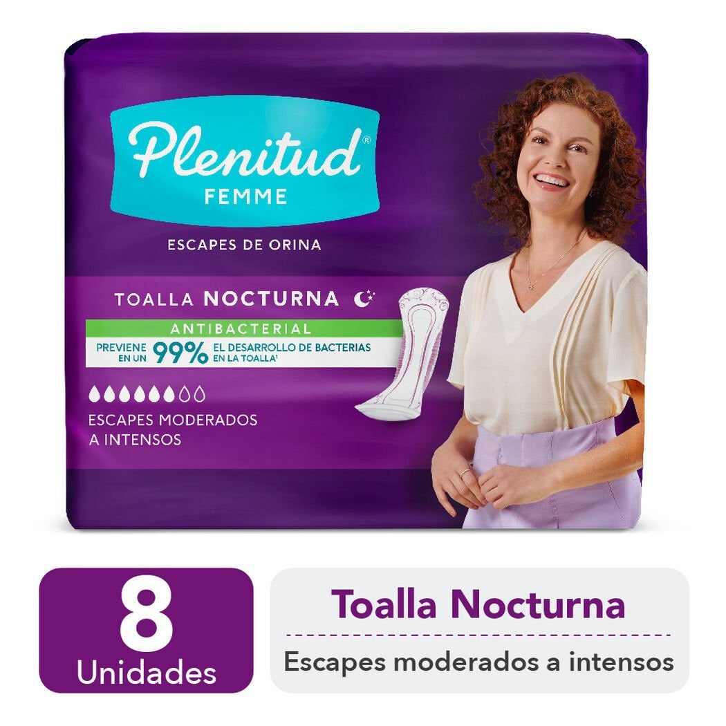 Plenitud Femme Toa Noct Incontinencia x 8 Unidades (Proteccion Femenina)