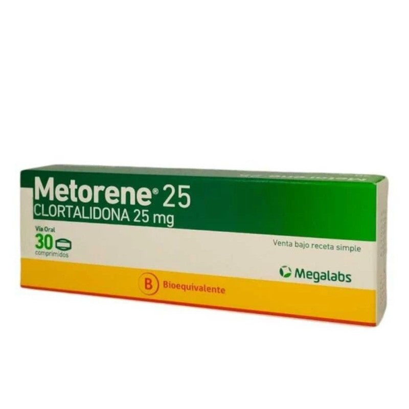 Metorene Comprimidos 25 mg x 30 (Clortalidona)