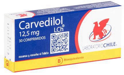 Carvedilol Comprimidos 12,5 mg x 30 Difem