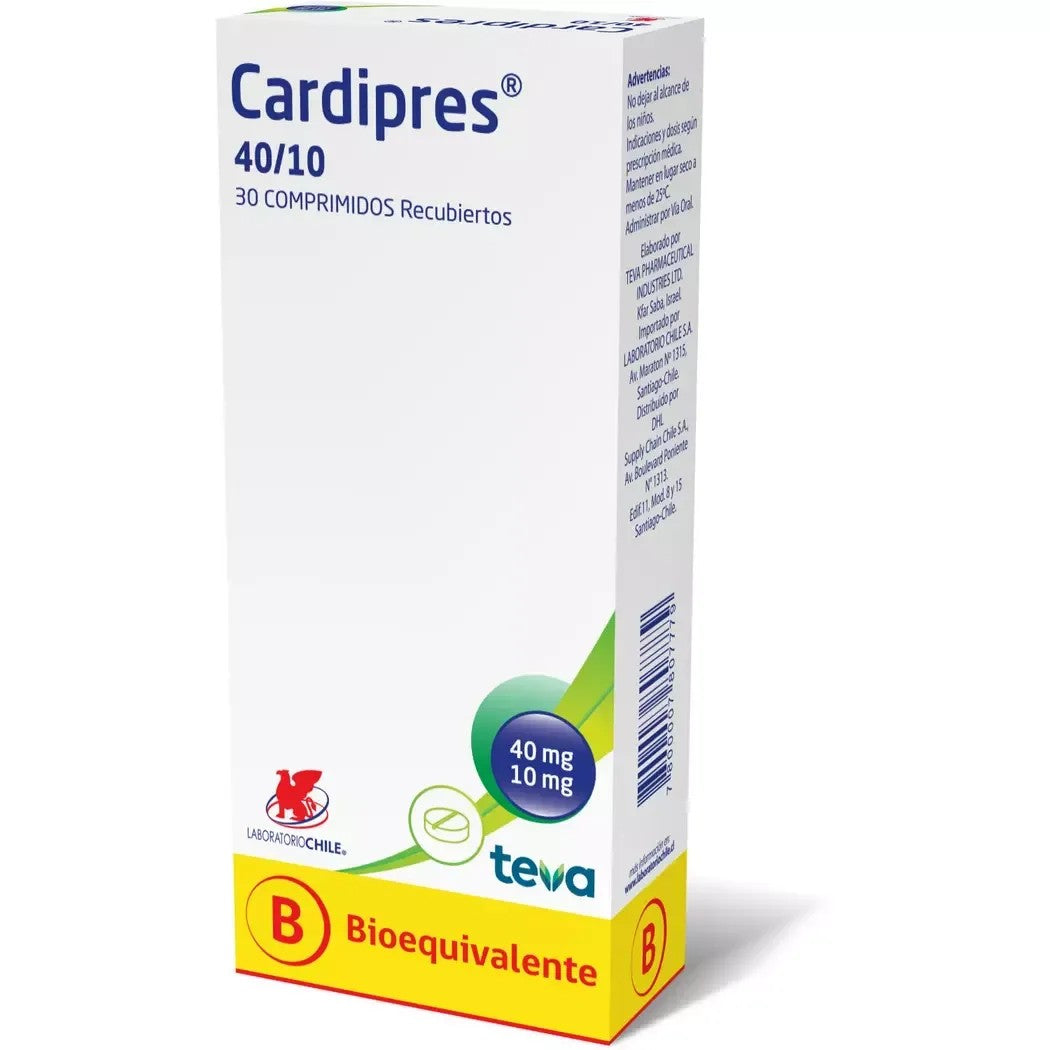 Cardipres Comprimidos 40/10 mg x 30