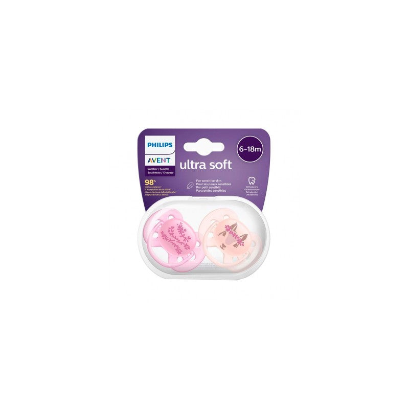 Avent Chupete Ulta Soft 6-18 Metros Niño x 2 Unidades