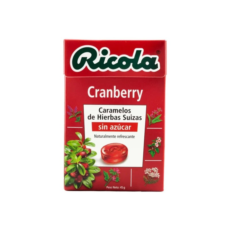 Ricola Caramelo S/Azucar Cranberry 27,5 Gr x 20 Unidades