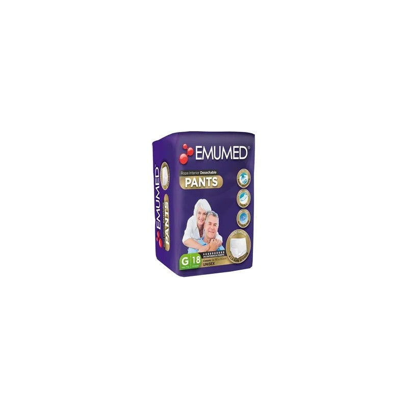 Emumed Pants Adulto Premium Metros x 18 Unidades (Pañal Adulto)