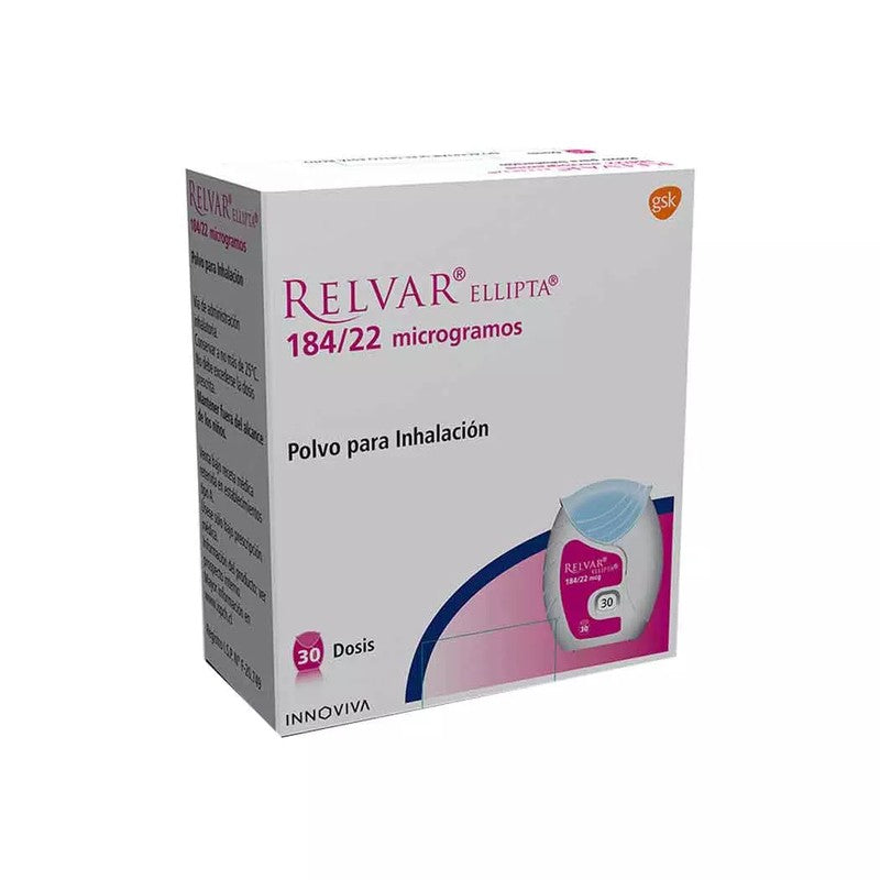 Relvar Ellipta 184/22 Inh x 30 Dss (Fluticasona/Vilanterol)