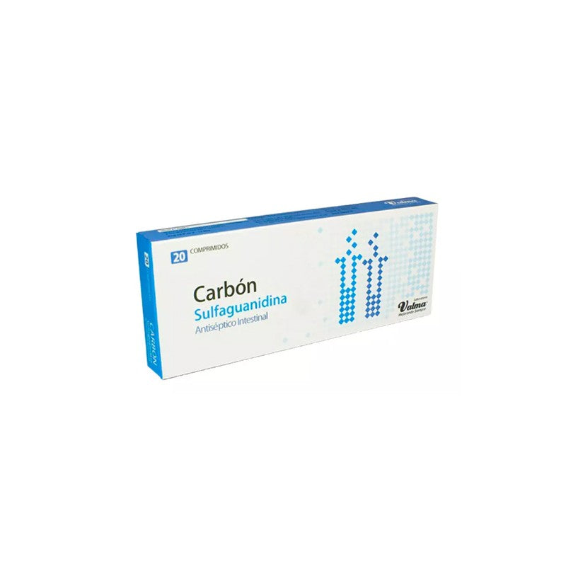 Carbon Sulfaguanidina Comprimidos x 20 Valma (Carbon Activado/Sulfaguanidina)