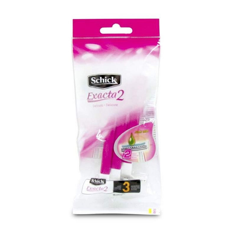 Schick Maqina Exacta2 Mujer Con Alo Vera x 3 Unidades