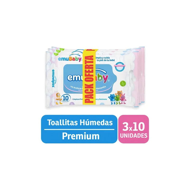 Emuwipes Toall. Humedas P 3X10 Un.
