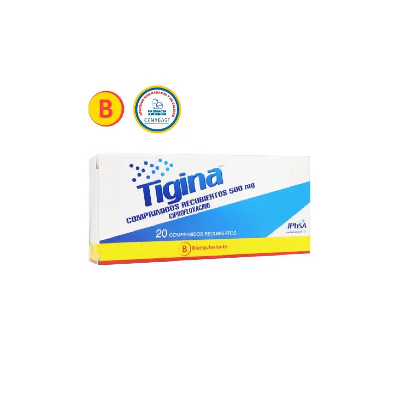 Tigina Comprimidos 500 mg x 20 (Ciprofloxacino)