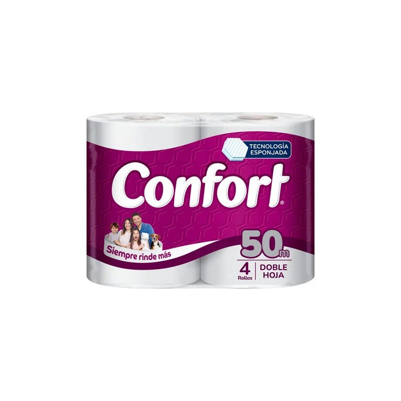 Papel Higienico Confort Dh x 4 Unidades x 50 Metros