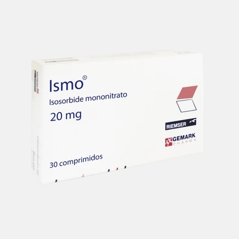 Ismo Comprimidos 20 mg x 30 (Isosorbida)