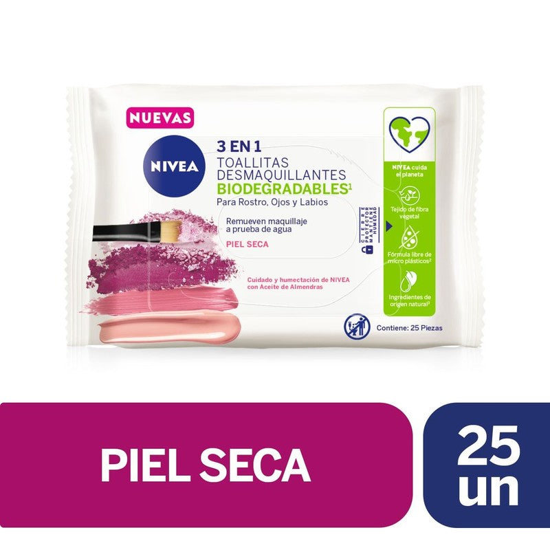 Nivea Face Toallitas Desmaquillantes Suave x 25 (Desmaquillante Y Limpieza)