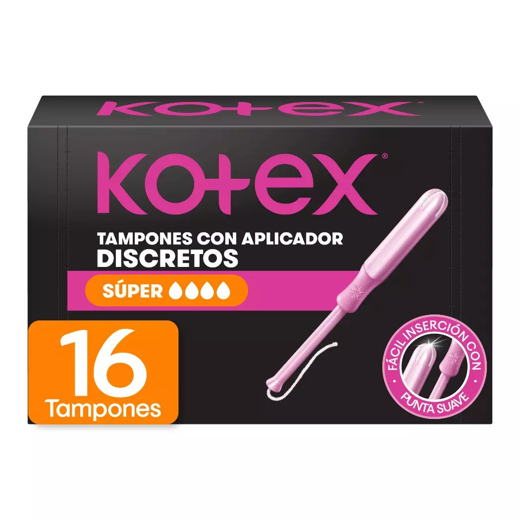 Kotex Tampon Con Aplicador Mini x 16 Unidades (Proteccion Femenina)