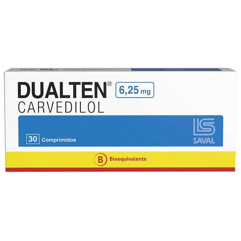 Dualten Comprimidos 6,25 mg x 30 (Carvedilol)