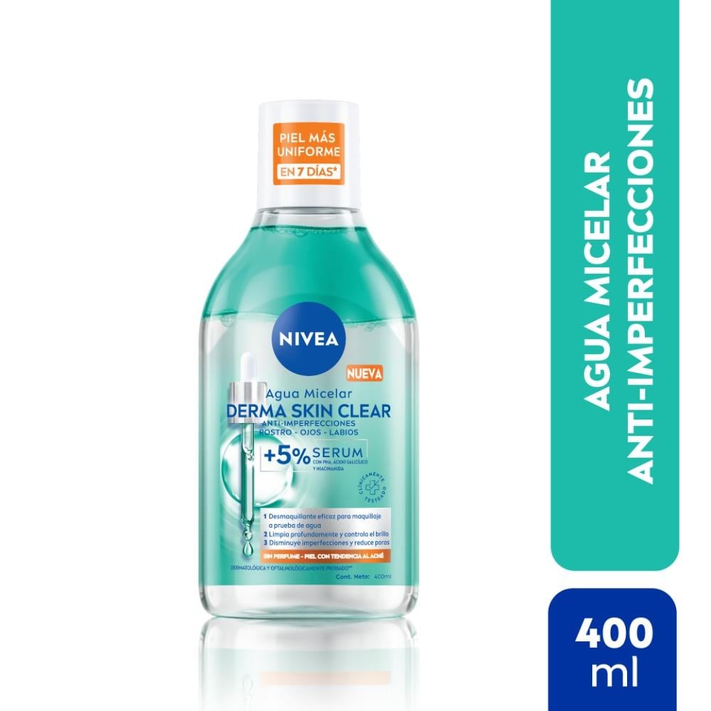 Nivea Derma Skin Clear Agua Micelra x 400 ml