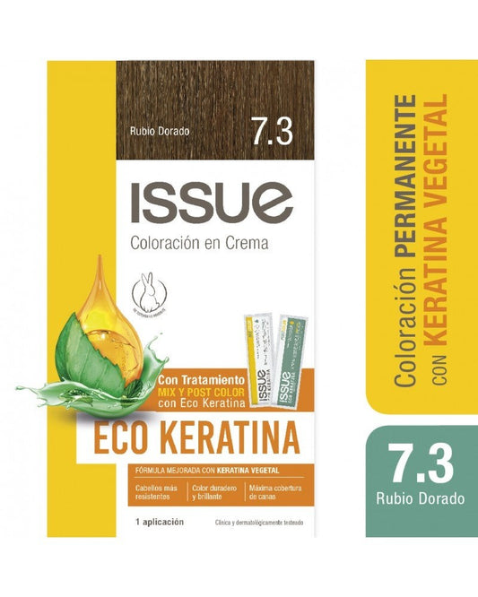 Issue Eco Keratina Kit Coloracion Rubio Dorado N 7.3