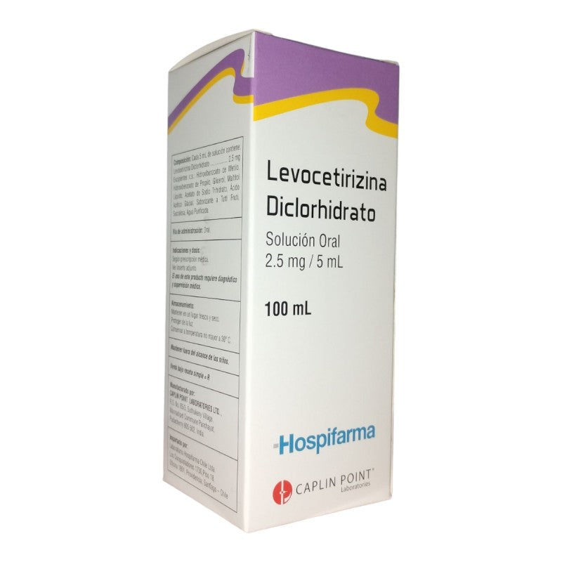 Levocetirizina Solución Oral 2,5 mg/5 ml - 100ml