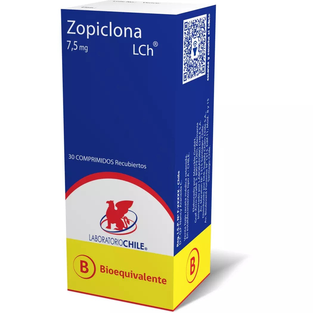 Zopiclona Comprimidos 7,5 mg x 30 Chile