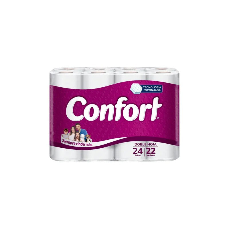 Papel Higienico Confort Dh 22 Metros x 24 Unidades