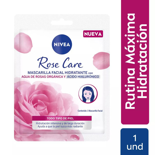 Nivea Rose Care Mascarilla Facial Hidratante Todo Tipo De Piel
