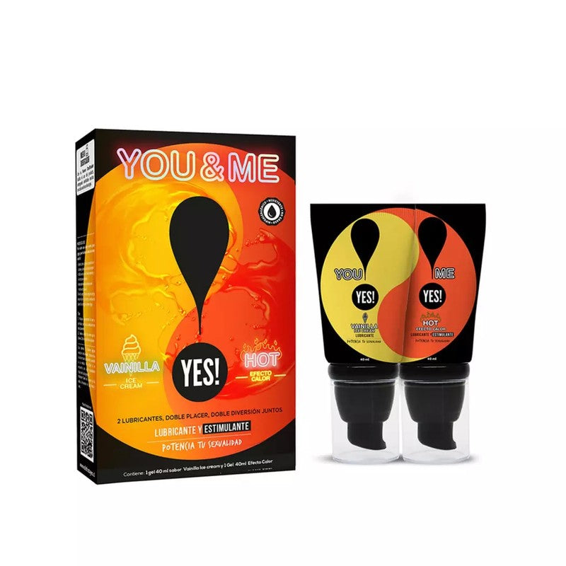 Yes! You&Me Vain 40ml+Hot x 40 ml (Lubricante Gel)
