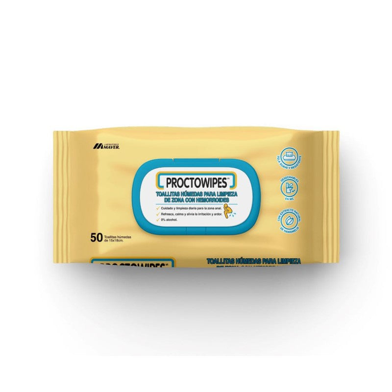 Proctowipes Toalla Hum Hemorroides x 50 (Toallas Humedas)