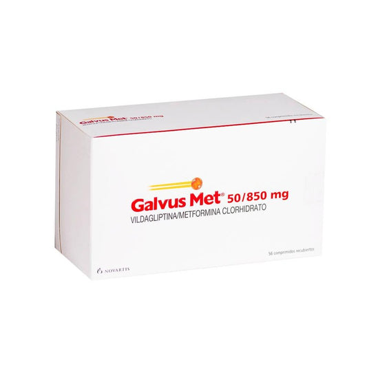 Galvus Met Comprimidos 50/ 850mg x 56 (Vildagliptina/Metformina)