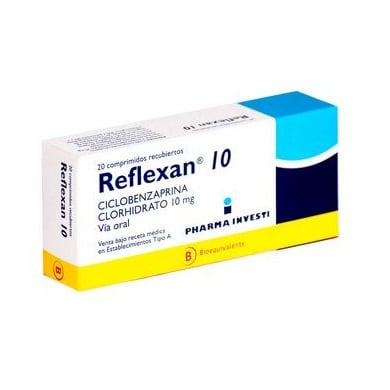 Reflexan Comprimidos 10 mg x 20 (Ciclobenzaprina)