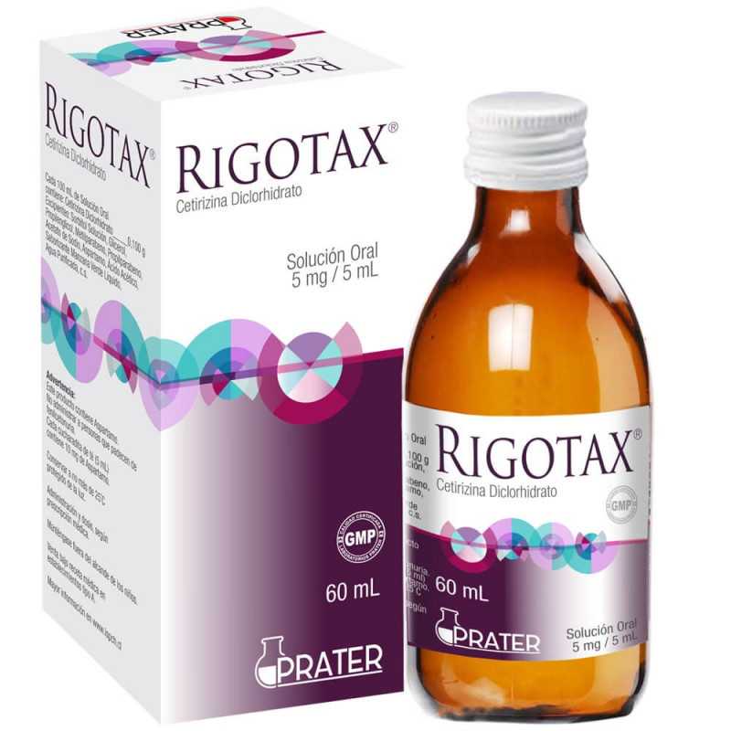 Rigotax Jarabe 5mg/5ml x 60 ml (Cetirizina)