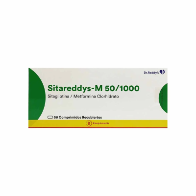 Sitareddys Comprimidos 50 +850 mg x 56 (Sitagliptina/Metfomina)