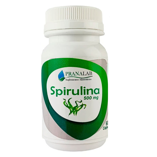 Spirulina Cápsulas 500 mg x 60 Pranalab