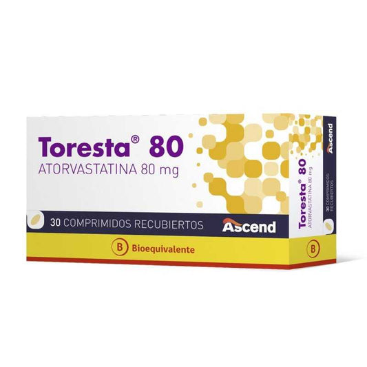 Toresta Comprimidos 80 mg x 30 (Atorvastatina)