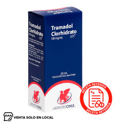 Tramadol Gotas 100 mg x 20 ml Chile