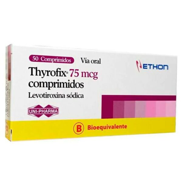 Thyrofix Comprimidos 75 mcg x 50 (Levotiroxina)
