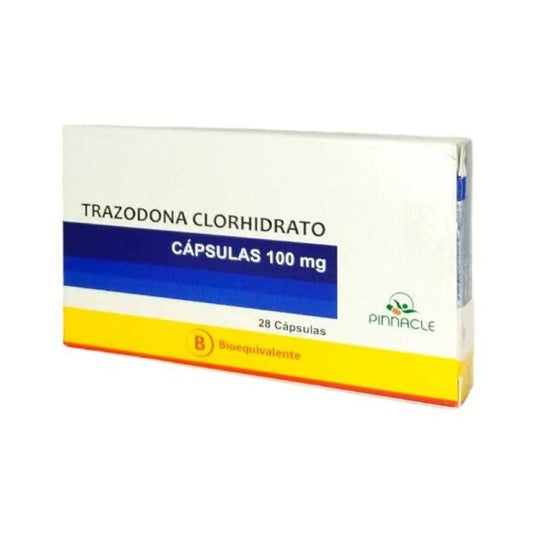 Trazodona Cápsulas 100 mg x 28 Pinnacle