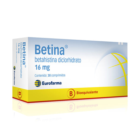 Betina Comprimidos 16 mg x 30 (Betahistina)