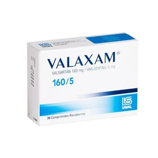 Valaxam Comprimidos 160/5 mg x 30 (Valsartan/Amlodipino)