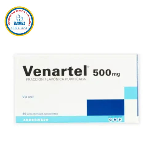 Venartel Comprimidos 500 mg x 60 (Diosmina/Flavonoide)