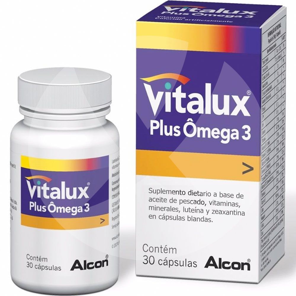 Vitalux Plus Omega 3 Cápsulas x 30 (Omega 3 Epa / Vit C 45 Mg/ Vit B3/ Luteina/ Vit E /Zinc/ Zeaxantina /Complejo B/ Manganeso/ Cobre /Vit A)