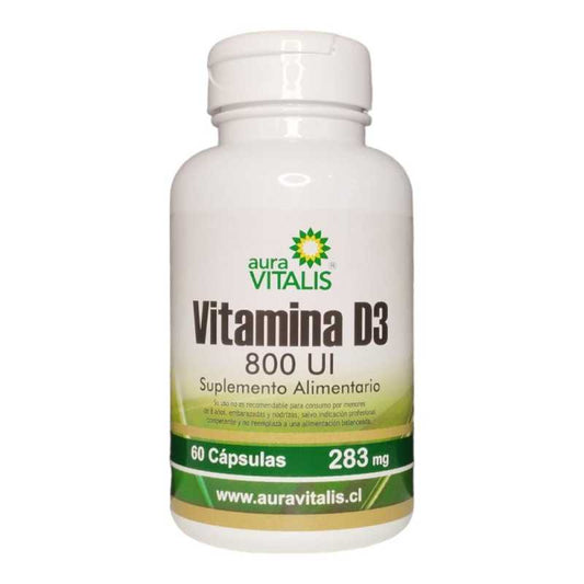 Vitamina D3 Cápsulas 800 Ui x 60 Aura